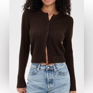 FRAME The Ladder Pointelle Cashmere Cardigan, great condition